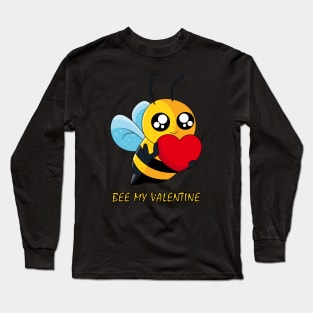 Bee my Valentine - Cute Animals Long Sleeve T-Shirt